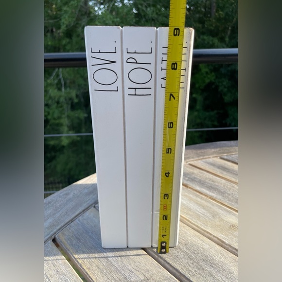 Rae Dunn Wooden Book Stack, Love Hope Faith - Picture 5 of 7